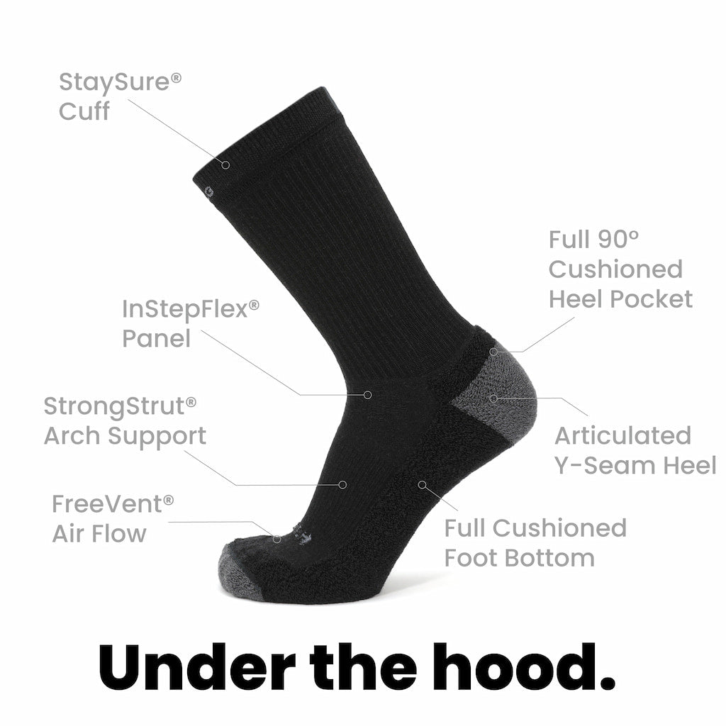 8 Pairs Carbon - Casual Crew Midweight Merino Wool Sock