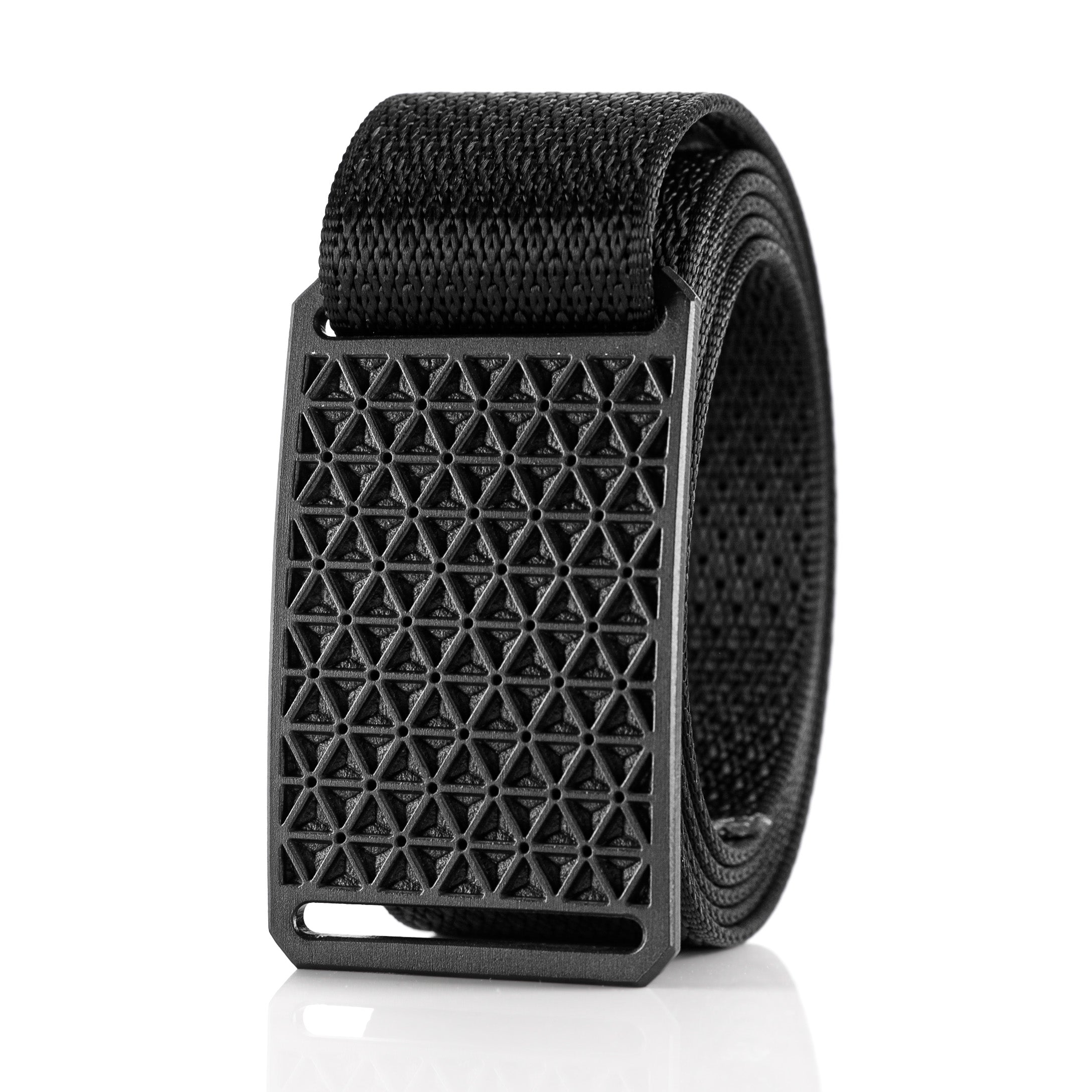 belt buckle with iso grid design