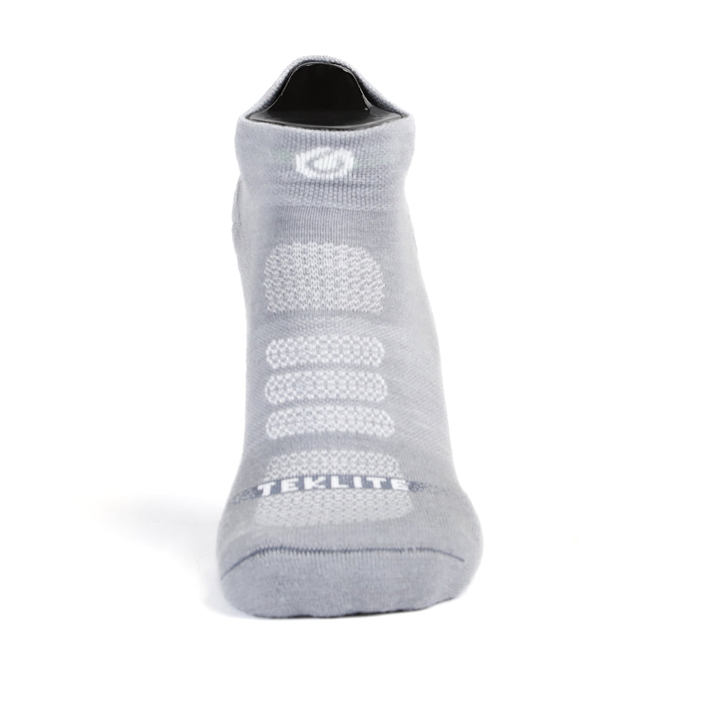 grey wool ankle sock front view